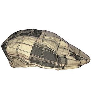 Old Navy Gray & Pink Plaid Newsboy Cap 3-6M